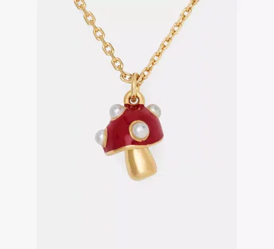 Kate Spade Secret Garden Mushroom Pendant In Gold