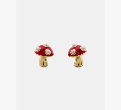 Kate Spade Secret Garden Mushroom Studs In Gold