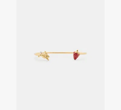 Kate Spade Secret Garden Strawberry Cuff In Gold