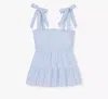 Kate Spade Seersucker Tiered Top In Blue