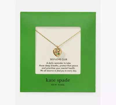 Kate Spade Self-love Club Pendant In Gold