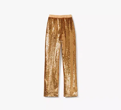 Kate Spade Sequin Jogger Pants In Brown