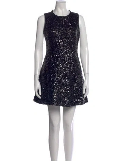 Pre-owned Kate Spade Sequin Mini Dress In Black