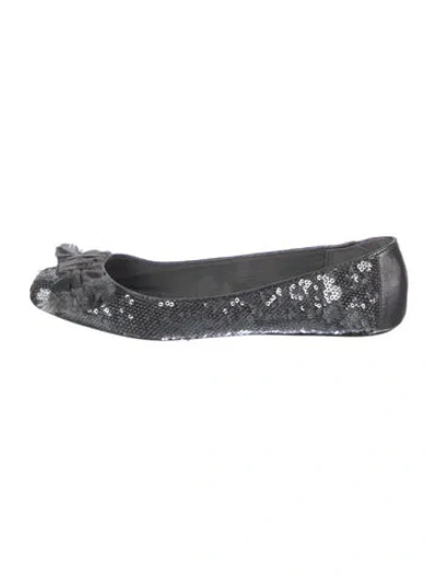 Pre-owned Kate Spade Sequins Flats In Gray