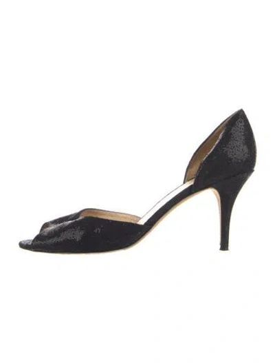 Pre-owned Kate Spade Sequins Glitter Accents D'orsay Pumps In Blue