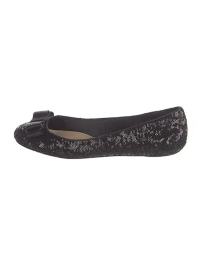 Pre-owned Kate Spade Sequins Patterned Ballet Flats In Blue