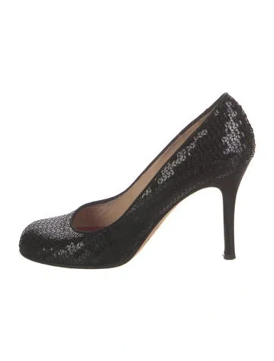 Pre-owned Kate Spade Sequins Sequin Embellishments Pumps In Black