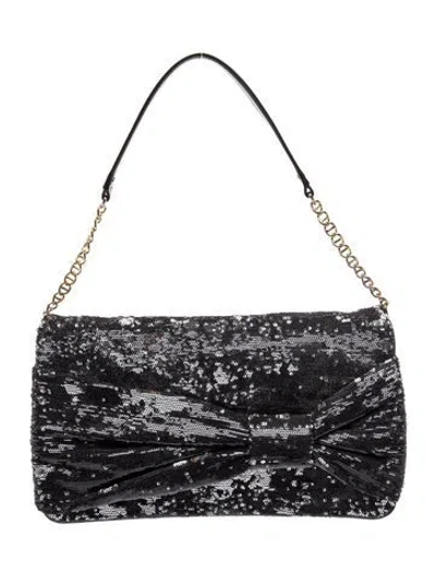Pre-owned Kate Spade Sequins Shoulder Bag W/ Tags In Black