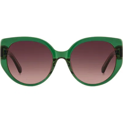 Kate Spade Seraphina 55mm Gradient Round Sunglasses In Green