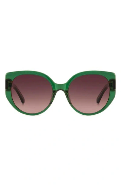Kate Spade Seraphina 55mm Gradient Round Sunglasses In Green