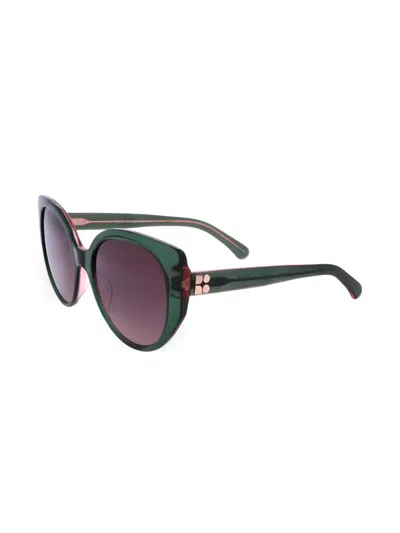 Kate Spade 세라피나 캣아이 프레임 선글라스 In Green