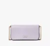 Kate Spade Serena Flap Leather Chain Wallet In Lavender Cream