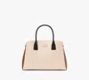 Kate Spade Serena Colorblocked Satchel In Milk White