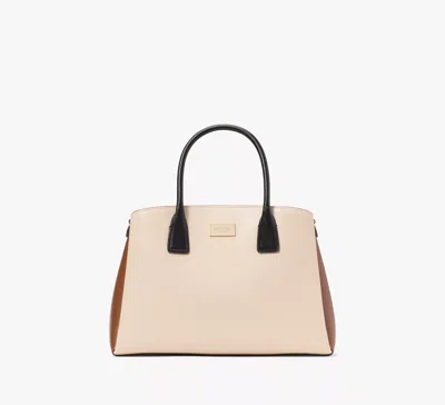 Kate Spade Serena Colorblocked Satchel In Milk White