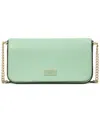 Kate Spade Serena Leather Chain Wallet In Pistachio Ice