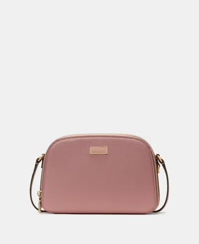 Kate Spade Serena Pebbled Leather Double Zip Dome Crossbody Bag In Pink
