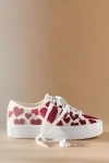Kate Spade Serve Sweet Hearts Platform Sneakers In Red