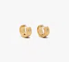 Kate Spade New York Set In Stone Double Huggie Earrings In Gold Clear