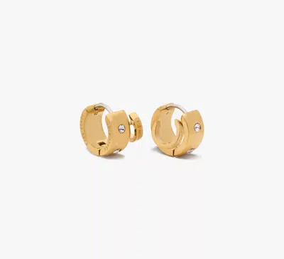 Kate Spade Set In Stone Double Huggies In Gold