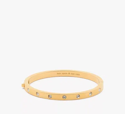 Kate Spade Set In Stone Hinged Bangle In Gold