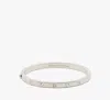 Kate Spade Set In Stone Hinged Bangle In Silver