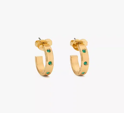 Kate Spade Set In Stone Huggies In Emerald