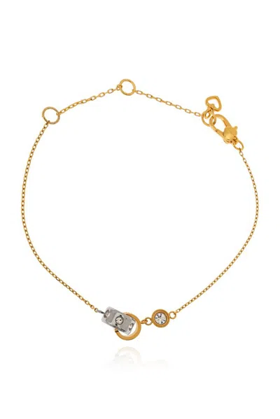 Kate Spade Set In Stone Interlink Bracelet In Gold