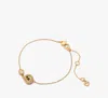 Kate Spade Set In Stone Interlink Bracelet In Gold Clear