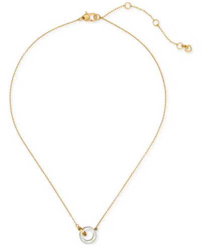 KATE SPADE SET IN STONE INTERLINK PENDANT NECKLACE, 16" + 3" EXTENDER