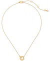 Kate Spade Set In Stone Interlink Pendant Necklace, 16" + 3" Extender In Gold Clear