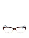 Kate Spade Ladies Brown Rectangular Eyeglass Frames Shantal In Multi