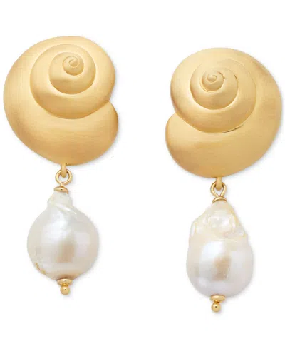 Kate Spade Shell & Freshwater Pearl Drop Earrings In Multi