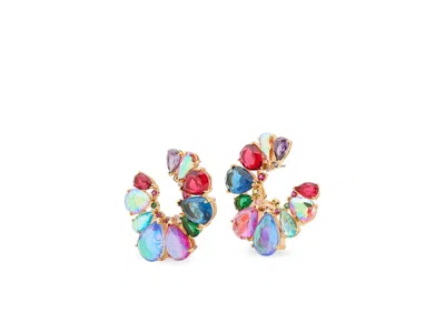 Kate Spade Shine Me Up Fan Hoops In Multi