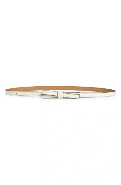 Kate Spade Shoestring Bow Belt In Cream