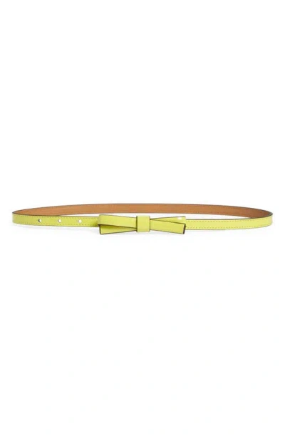 Kate Spade Shoestring Bow Belt In Green