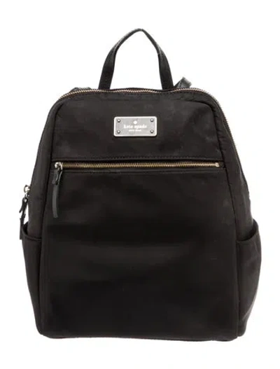 Pre-owned Kate Spade Signature Backpack In Black