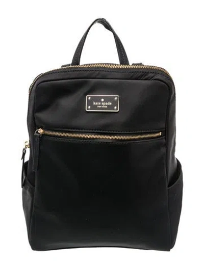 Pre-owned Kate Spade Signature Backpack In Black
