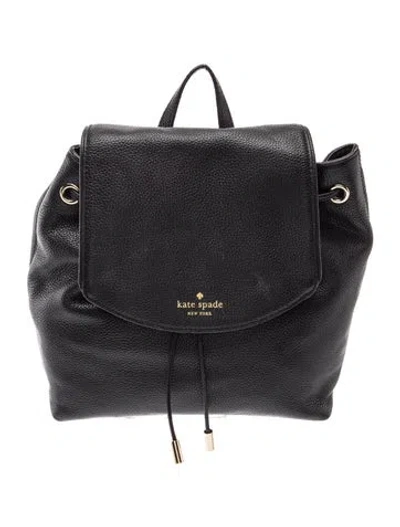Pre-owned Kate Spade Signature Backpack In Black
