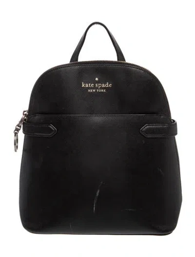 Pre-owned Kate Spade Signature Backpack In Black