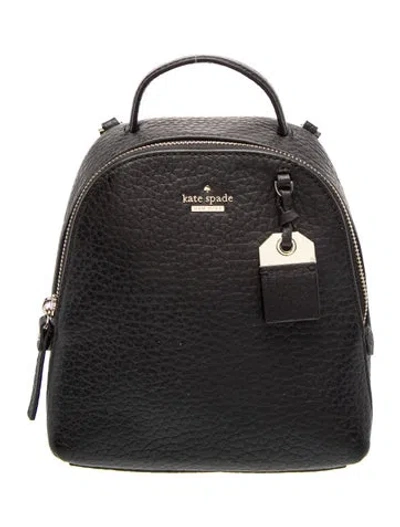 Pre-owned Kate Spade Signature Backpack In Black