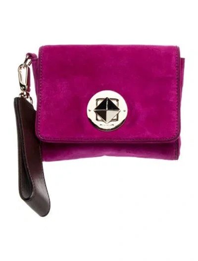 Pre-owned Kate Spade Signature Clutch In Purple