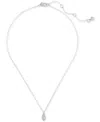 Kate Spade Signature Solitaire Pendant Necklace, 16" + 3" Extender In Clear,silv