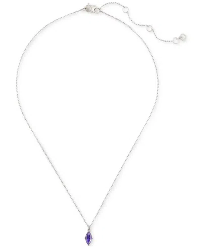 Kate Spade Signature Solitaire Pendant Necklace, 16" + 3" Extender In Light Amet
