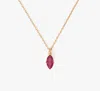 Kate Spade New York Signature Solitaire Cubic Zirconia Pendant Necklace In Ruby/gold