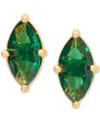 Kate Spade Signature Solitaire Studs In Emerald