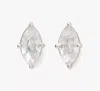 Kate Spade New York Marquise Cut Solitaire Stud Earrings In Clear/silver