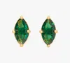 Kate Spade Signature Solitaire Studs In Emerald