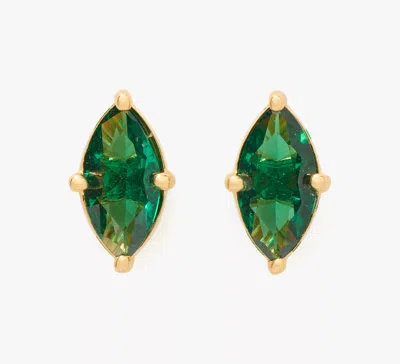 Kate Spade Signature Solitaire Studs In Emerald