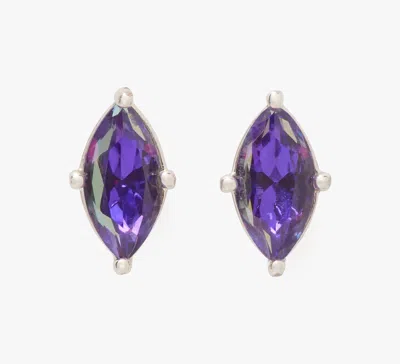 Kate Spade Signature Solitaire Studs In Light Amethyst
