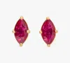 Kate Spade Signature Solitaire Studs In Ruby/gold